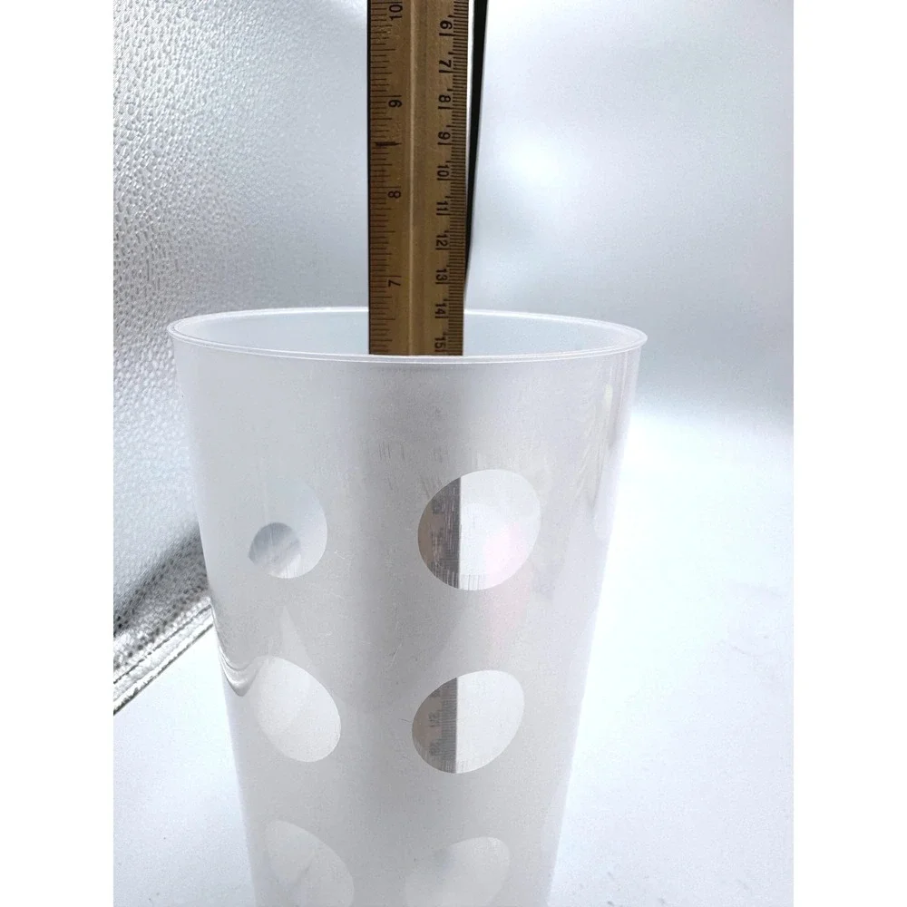 LEGO 2002 Pick A Brick Cup Frosted Translucent Storage Container with Lid 6in